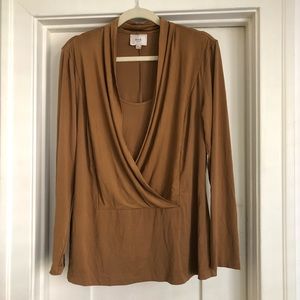 Brown wrap top!
